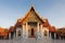 Marble temple or Wat Ben with clear blue sky.