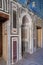 Marble wall with mihrab Embedded niche at the Tomb of Ibrahim Agha Mustahfizan, Mosque of Aqsunqur Blue Mosque, Cairo, Egypt