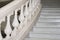 Marble white staircase. Ancient style in architecture.