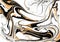 Marbled abstract design in black-white-golden colors rectangular