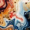 Marbled Painting: A Captivating Display Of Poured Paint In Golden Palette