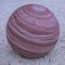 Marbled stone sphere round striped in red
