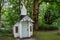 Marblemount, Washington - July 5, 2019: Tiny Wildwood Chapel, located in a small park along the North Cascades Highway