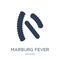 Marburg fever icon. Trendy flat vector Marburg fever icon on white background from Diseases collection