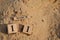 March 11, Number cube with Sand background.