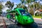 March 19, 2019 San Diego / CA / USA - Free tram service taking people around Balboa Park