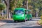 March 19, 2019 San Diego / CA / USA - Free tram service taking people around Balboa Park