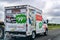 March 20, 2019 Los Angeles / CA / USA - U-Haul van travelling on the interstate; U-Haul is an American company offering DIY moving