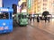 March 20, 2019 - Night scene People Walk & Sightseeing little tram train in Nanjing Road Pedestrian Street, Shanghai, China