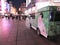 March 20, 2019 - Night scene People Walk & Sightseeing little tram train in Nanjing Road Pedestrian Street, Shanghai, China