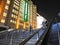 March 20, 2019 - Night scene People Walk & Sightseeing little tram train in Nanjing Road Pedestrian Street, Shanghai, China