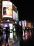 March 20, 2019 - Night scene People Walk & Sightseeing little tram train in Nanjing Road Pedestrian Street, Shanghai, China