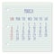March 2016 monthly calendar