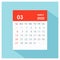 March 2022 - Calendar Icon