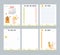 March 2023. Calendar with cute bunny beekeeper in apiary with bees. Vector set vertical page templates planner, to-do