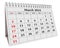 March 2024 calendar. Page of the annual business desk month calendar isolated on transparent png
