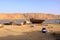 March 21 2022 - Sur, Oman: wooden dhow near a boatyard