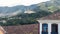 March 25, 2016, Historic city of Ouro preto, Minas Gerais, Brazil, colonial mansions, with church in the background.