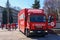 March 28, 2022 Beltsy Moldova Mobile hospital on wheels. Red ambulance truck.