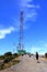 March 3 2023 - Irazu Volcano, Costa Rica: Telecommunication antennas on the mountain peak