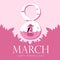 March 8th happy womens day premium template vector