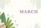 March Aesthetic Green 2024 Printable Wall Calendar