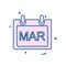 March Calender icon design vector