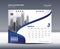 March Desk Calendar 2022 Template flyer design vector, Calendar 2022 design, Wall calendar 2022, planner, Poster, blue calendar