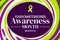 March is Endometriosis Awareness Month, colorful design with ribbon and typography