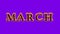 March fire text effect violet background