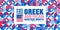 March is Greek American Heritage Month background design template with Greek and USA flag concept.