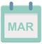 March, month Special Event day Vector icon that can be easily modified or edit.