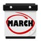 March Month Word Wall Calendar Remember Schedule