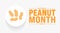 March is National Peanut Month background template. Holiday concept. use to background, banner, placard,