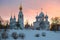 March sunset in old Vologda. Russia