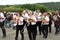 Marching Brass band, Barlow, Derbyshire, UK