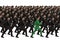 Marching Clones with green individual