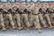 Marching column of airborne forces on parade