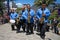 Marching funeral band in Guatemala