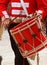 marching Redcoat drummer