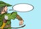 Marching Robin Hood. Robin Hood in a hat with feather. Defender of weak. Medieval legends. Heroes of medieval legends