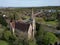 Marchwood church aerial view towards Africa Drive residential area