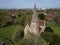 Marchwood village church with aerial wider view