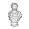 Marcus Aurelius sketch vector illustration