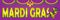 Mardi Gras Banner with purple background