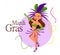 Mardi Gras Carnival. Cute lady dancer
