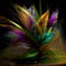 mardi gras feathers multi-colored GENERATIVE AI, GENERATIVE, AI,