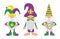 Mardi Gras Gnomes with mask, fleur de lis, & heart