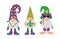 Mardi Gras Gnomes with mask, fleur de lis, & heart