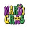 mardi gras groovy lettering, carnival, festival, party tee design, vector sticker
